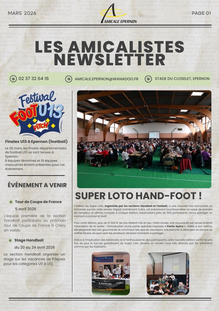 Newsletter mars
